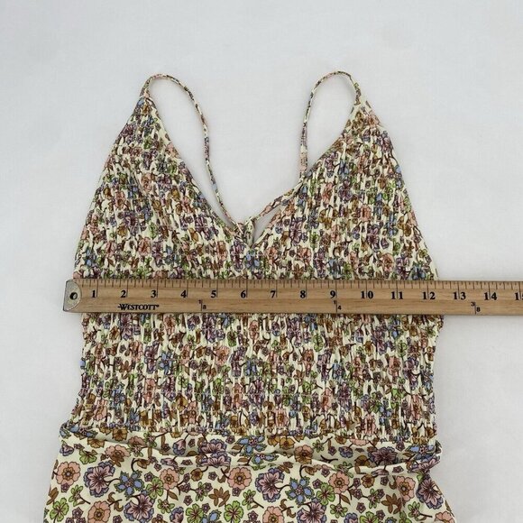 Scotch & Soda Tropical Size Small Smocked Floral One Piece Swimuit Strappy Ditsy - Picture 7 of 14